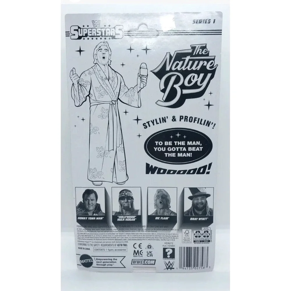 WWE Superstars Ric Flair Retro Action Figure Mattel Series 1 Brand New‎ on Card